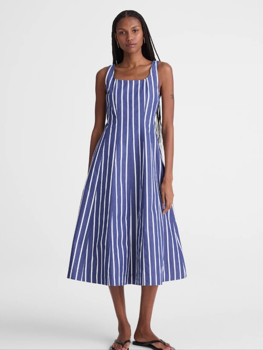 Madewell The Rylee Midi Dress OA340 Size 6 100% Cotton